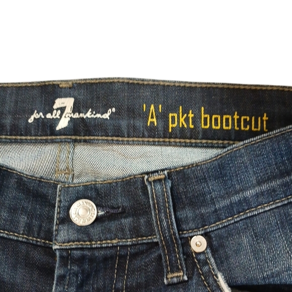 Seven for all mankind "A" Pkt Boot Cut Men's size 33 x 27 Denim Jeans - Picture 4 of 8